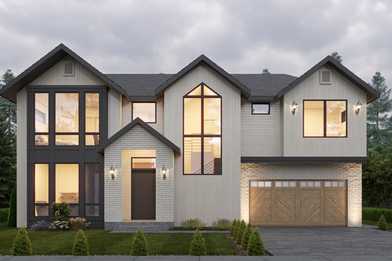 Architectural House Design - European Exterior - Front Elevation Plan #1066-252