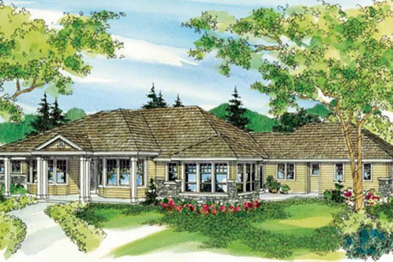 Architectural House Design - Ranch Exterior - Front Elevation Plan #124-752