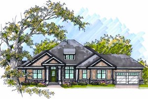 Bungalow Exterior - Front Elevation Plan #70-985