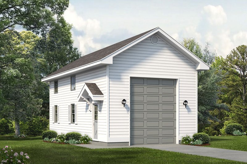House Blueprint - Exterior - Front Elevation Plan #47-1068