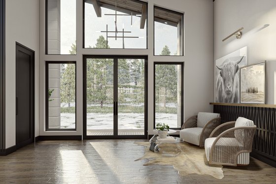 Interior - Entry for Modern House Plan #455-292 - 1 bed, 1.5 bath