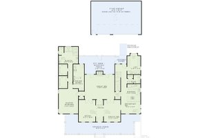 Floor Plan - Main Floor for Classical House Plan #17-2619 - 3 bed, 2.5 bath