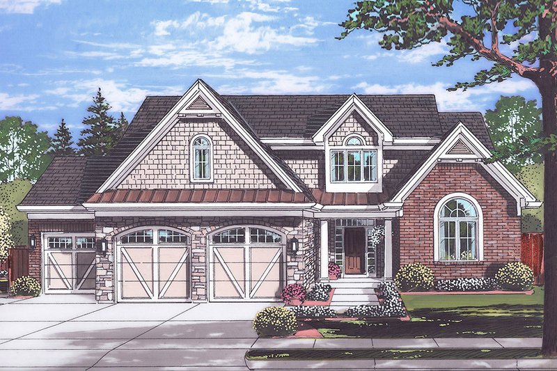 Dream House Plan - Country Exterior - Front Elevation Plan #46-880