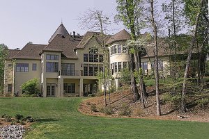 Exterior - Rear Elevation for European House Plan #453-23 - 6 bed, 5.5 bath