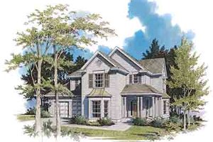 Farmhouse Exterior - Front Elevation Plan #48-210