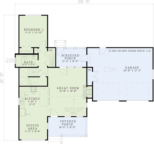 House Blueprint - Southern Floor Plan - Main Floor Plan #17-565