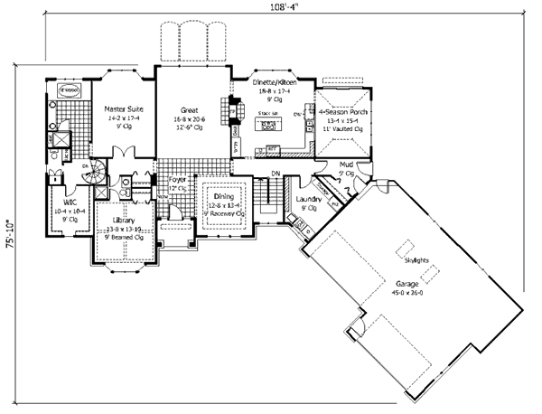 Traditional Floor Plan - Main Floor Plan #51-192