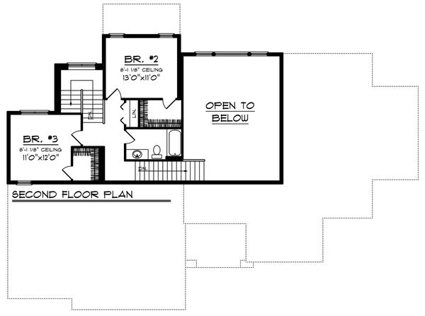 Home Plan - Southern Floor Plan - Upper Floor Plan #70-1227