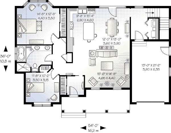 Home Plan - European Floor Plan - Main Floor Plan #23-563
