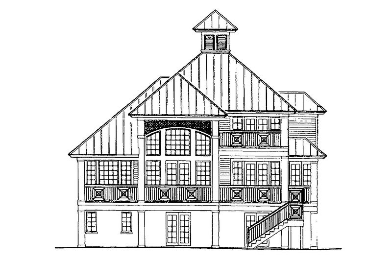 Home Plan - Exterior - Rear Elevation 1 for Traditional House Plan #930-121 - 3 bed, 2 bath