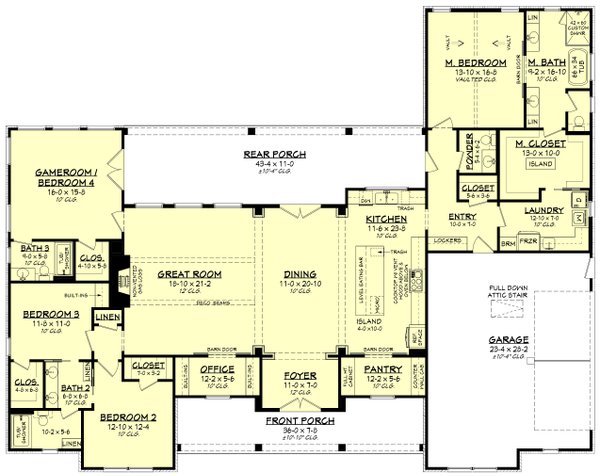 House Plan Design - Traditional Floor Plan - Main Floor Plan #430-306