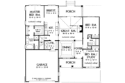 Country Style House Plan - 3 Beds 2 Baths 1614 Sq/Ft Plan #929-532 