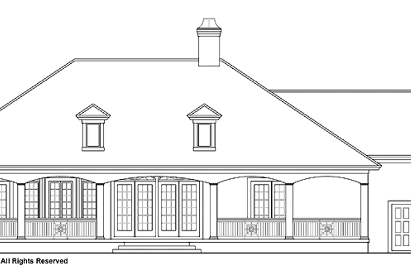 Home Plan - Exterior - Rear Elevation for Classical House Plan #930-226 - 3 bed, 2.5 bath
