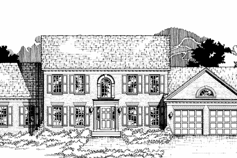 Dream House Plan - Colonial Exterior - Front Elevation Plan #953-72