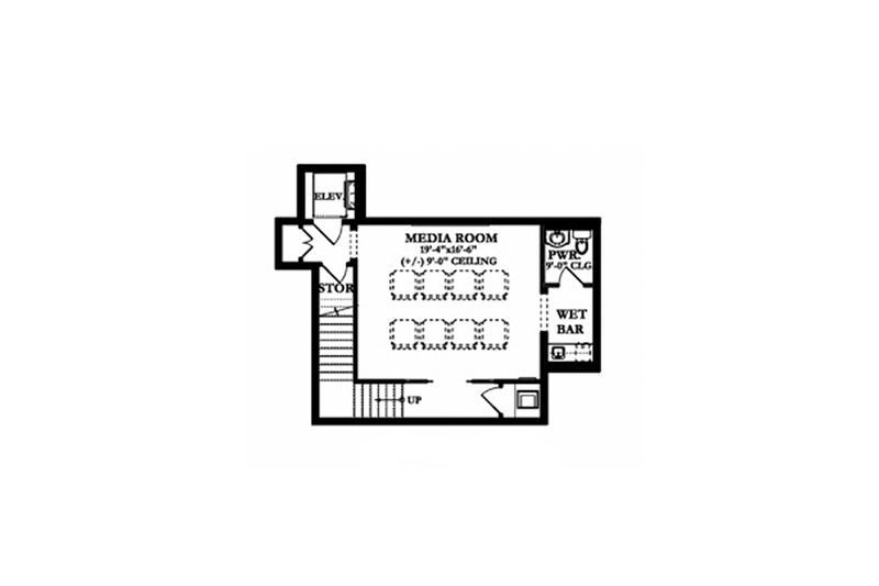 House Plan Design - Floor Plan - Lower Floor for Mediterranean House Plan #1058-155 - 3 bed, 3 bath