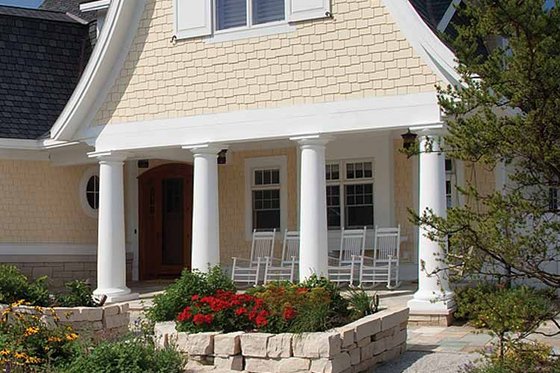 Exterior - Front Elevation 4 for Colonial House Plan #928-179 - 5 bed, 5.5 bath
