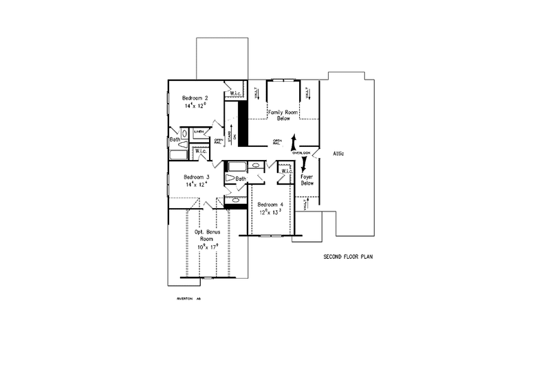 Home Plan - Floor Plan - Upper Floor for Country House Plan #927-308 - 4 bed, 3.5 bath