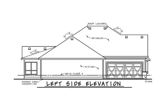Exterior - Other Elevation for European House Plan #20-2451 - 3 bed, 3.5 bath