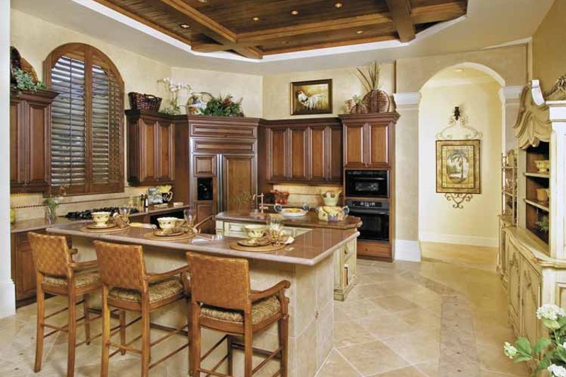 Architectural House Design - Interior - Kitchen for Mediterranean House Plan #930-416 - 4 bed, 4 bath