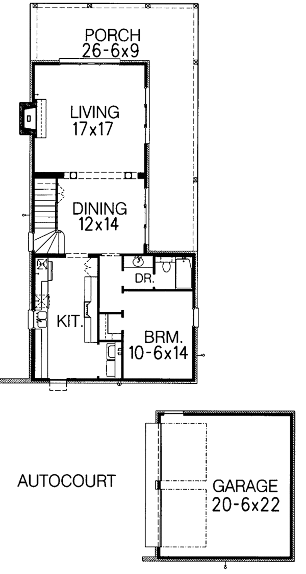 House Design - Country Floor Plan - Main Floor Plan #15-328