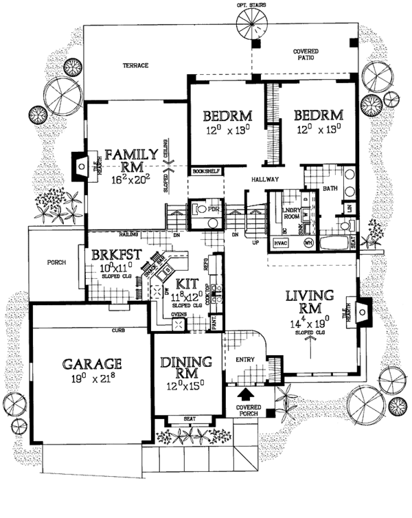 Home Plan - Colonial Floor Plan - Main Floor Plan #72-963