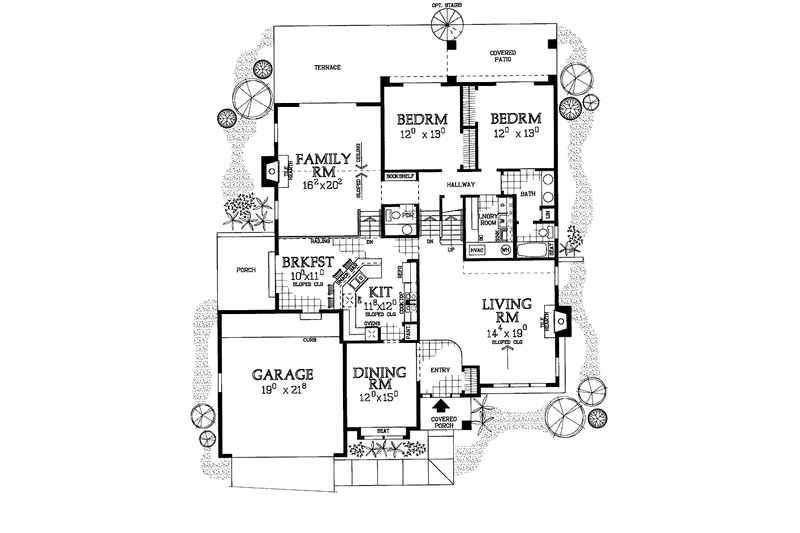 Dream House Plan - Floor Plan - Main Floor for Colonial House Plan #72-963 - 3 bed, 2.5 bath