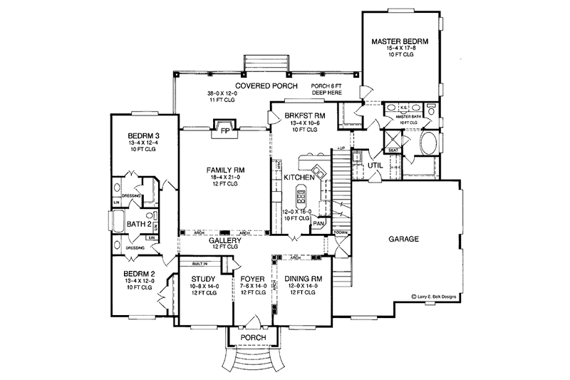 Home Plan - Floor Plan - Main Floor for Country House Plan #952-280 - 3 bed, 2 bath