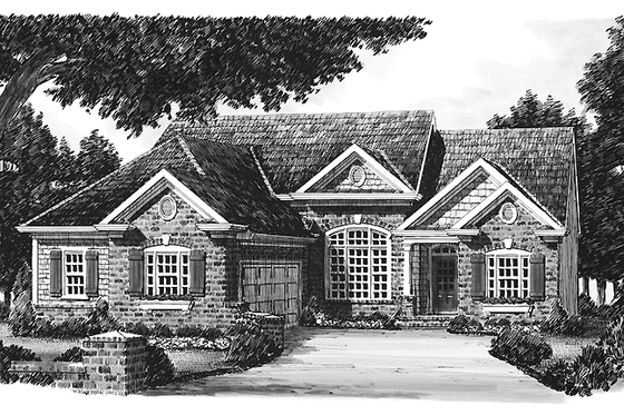 Exterior - Front Elevation 3 for Traditional House Plan #927-831 - 3 bed, 2 bath