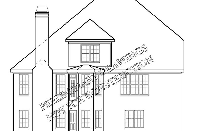 House Blueprint - Exterior - Rear Elevation for Country House Plan #927-893 - 4 bed, 3.5 bath