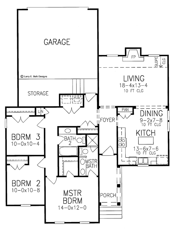Home Plan - Colonial Floor Plan - Main Floor Plan #952-229