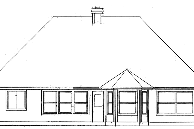 Home Plan - Exterior - Rear Elevation for Country House Plan #472-106 - 4 bed, 2 bath