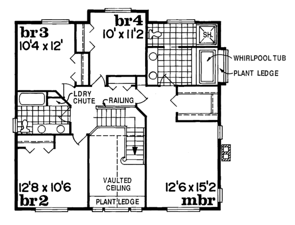 Architectural House Design - Victorian Floor Plan - Upper Floor Plan #47-859