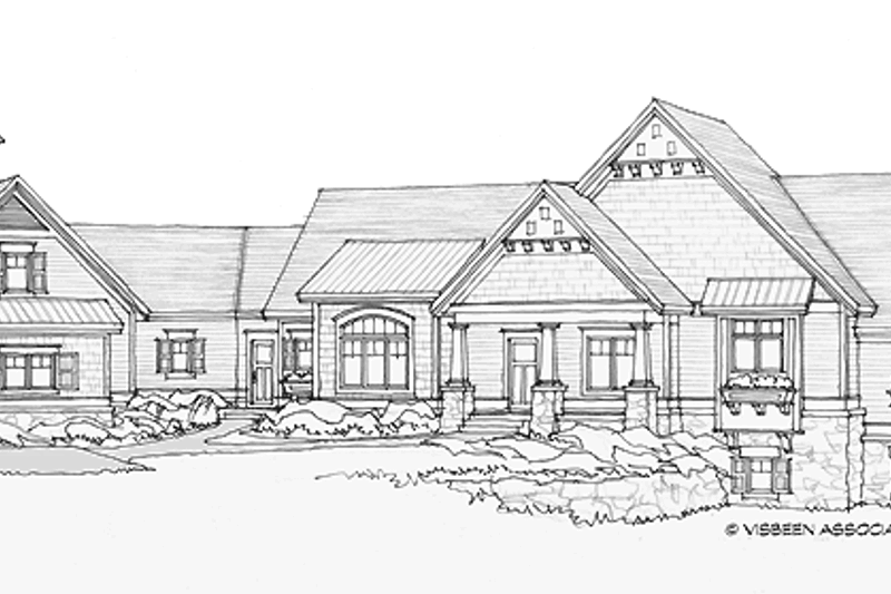 Architectural House Design - Craftsman Exterior - Front Elevation Plan #928-198