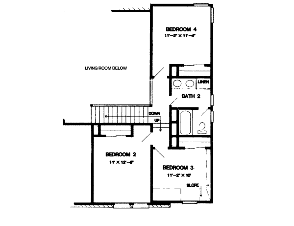 Architectural House Design - European Floor Plan - Upper Floor Plan #410-389