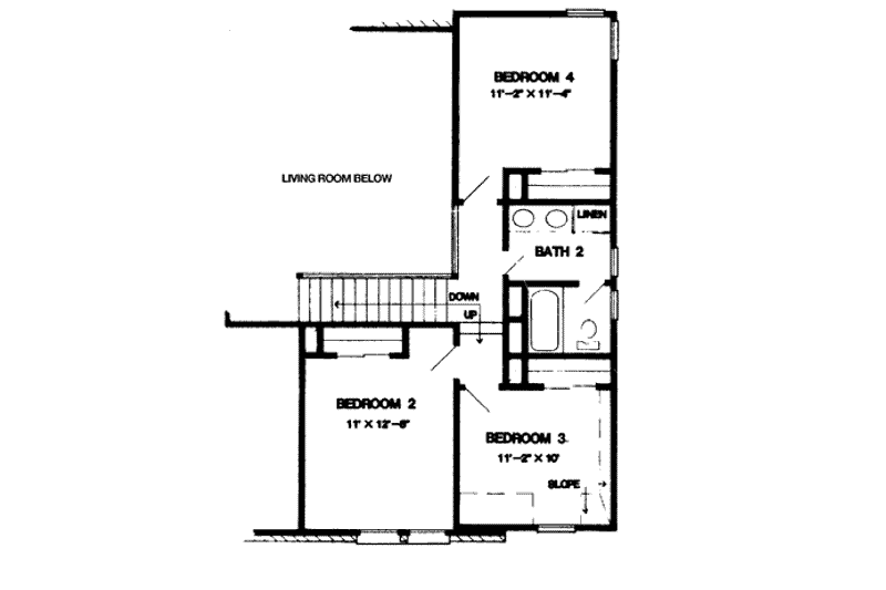 Dream House Plan - Floor Plan - Upper Floor for European House Plan #410-389 - 4 bed, 2.5 bath