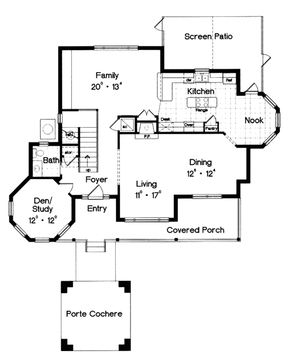 Architectural House Design - Victorian Floor Plan - Main Floor Plan #417-668