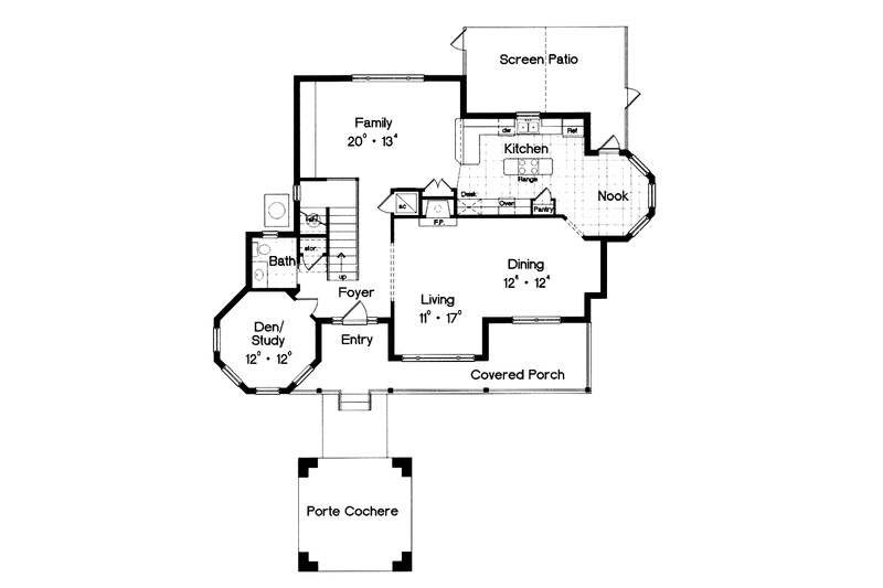 Dream House Plan - Floor Plan - Main Floor for Victorian House Plan #417-668 - 4 bed, 2.5 bath