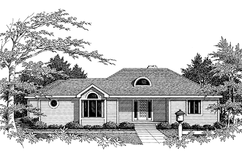 Home Plan - Ranch Exterior - Front Elevation Plan #456-67
