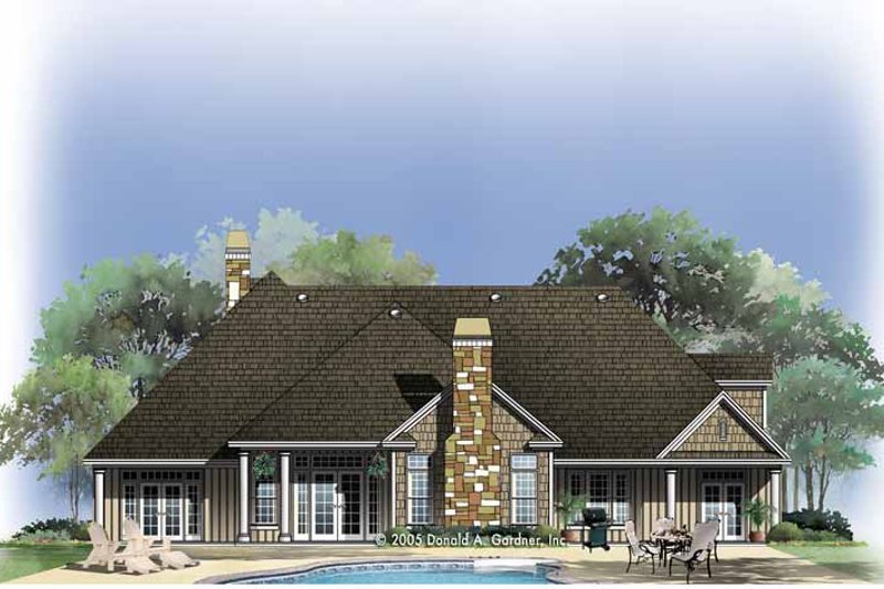 Home Plan - Exterior - Rear Elevation for Country House Plan #929-759 - 3 bed, 2.5 bath