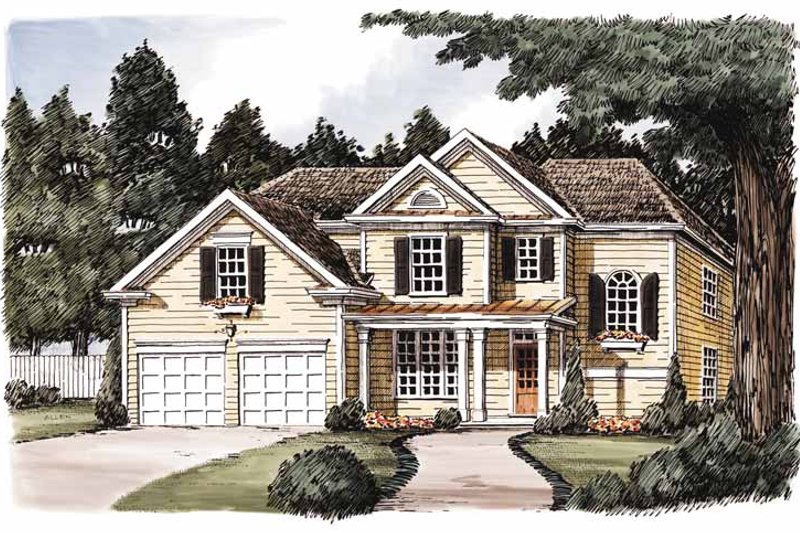 Architectural House Design - Country Exterior - Front Elevation Plan #927-589