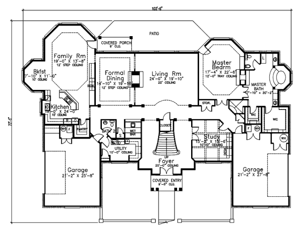 European Floor Plan - Main Floor Plan #52-218