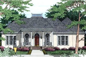 European Exterior - Front Elevation Plan #406-185