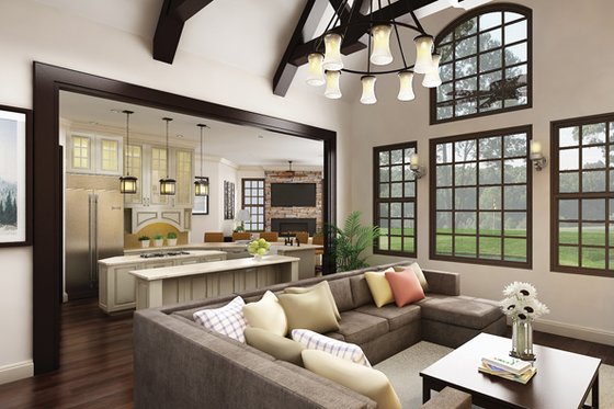 Interior - Family Room 1 for Craftsman House Plan #119-422 - 3 bed, 2.5 bath