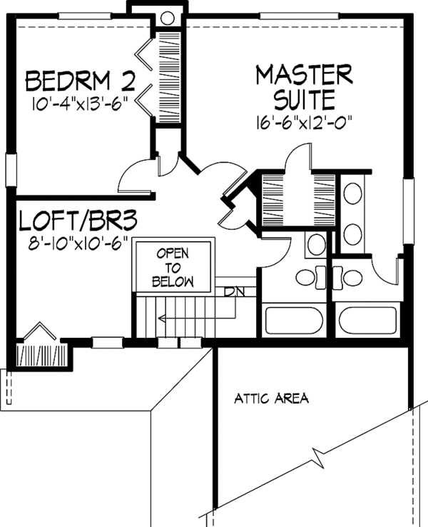 House Plan Design - Contemporary Floor Plan - Upper Floor Plan #320-860
