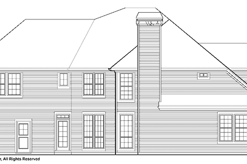 Home Plan - Exterior - Rear Elevation for Traditional House Plan #48-802 - 4 bed, 2.5 bath