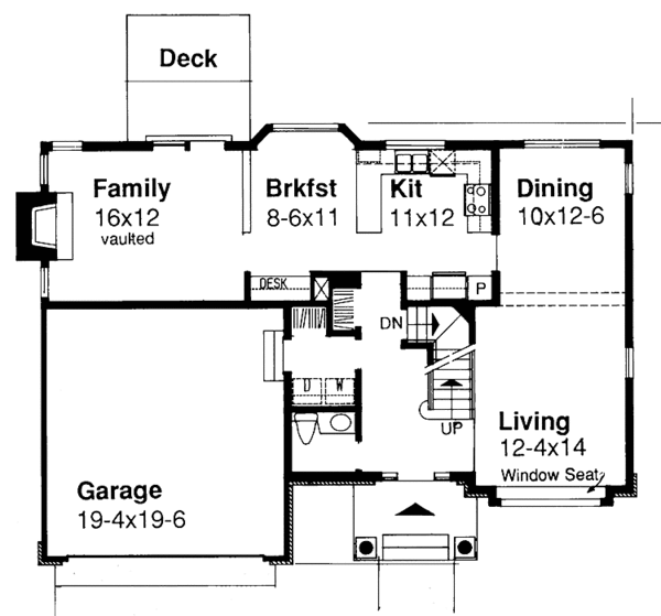Home Plan - Traditional Floor Plan - Main Floor Plan #320-949