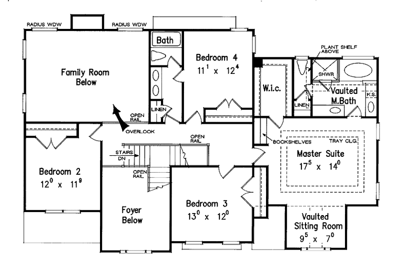 Home Plan - Floor Plan - Upper Floor for Mediterranean House Plan #927-235 - 4 bed, 2.5 bath
