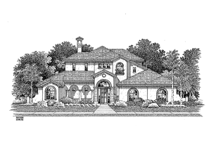 Architectural House Design - Mediterranean Exterior - Front Elevation Plan #999-111