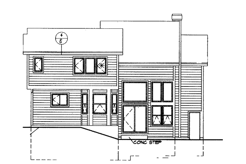 Dream House Plan - Exterior - Rear Elevation for Contemporary House Plan #300-137 - 3 bed, 2.5 bath