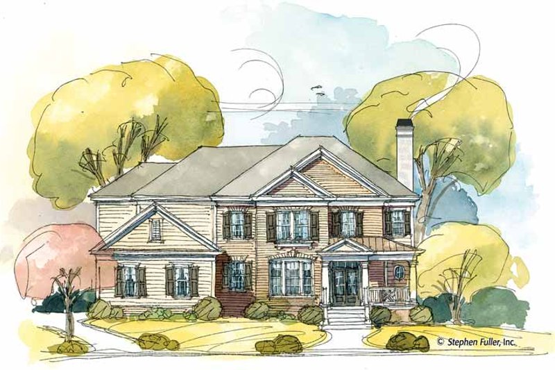 Dream House Plan - Colonial Exterior - Front Elevation Plan #429-399